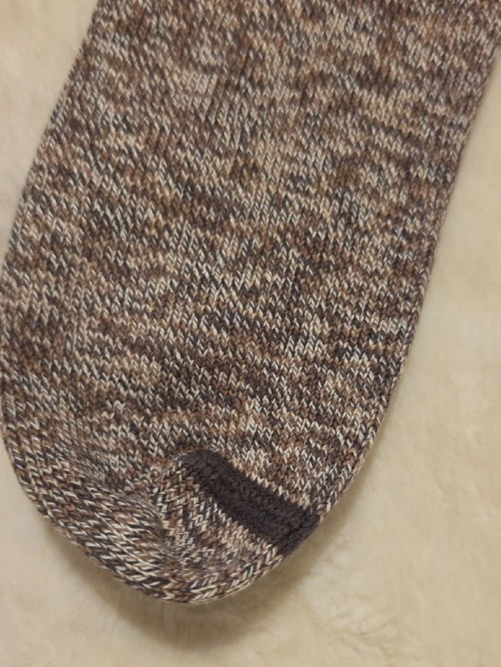 Ralph Lauren Ribbed Marled Crew Socks - Brown (Men's)